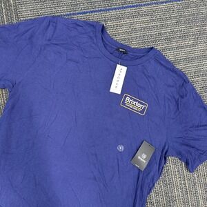 Brixton Custom Quality Premium Fit Men's Blue T-Shirt Size Large